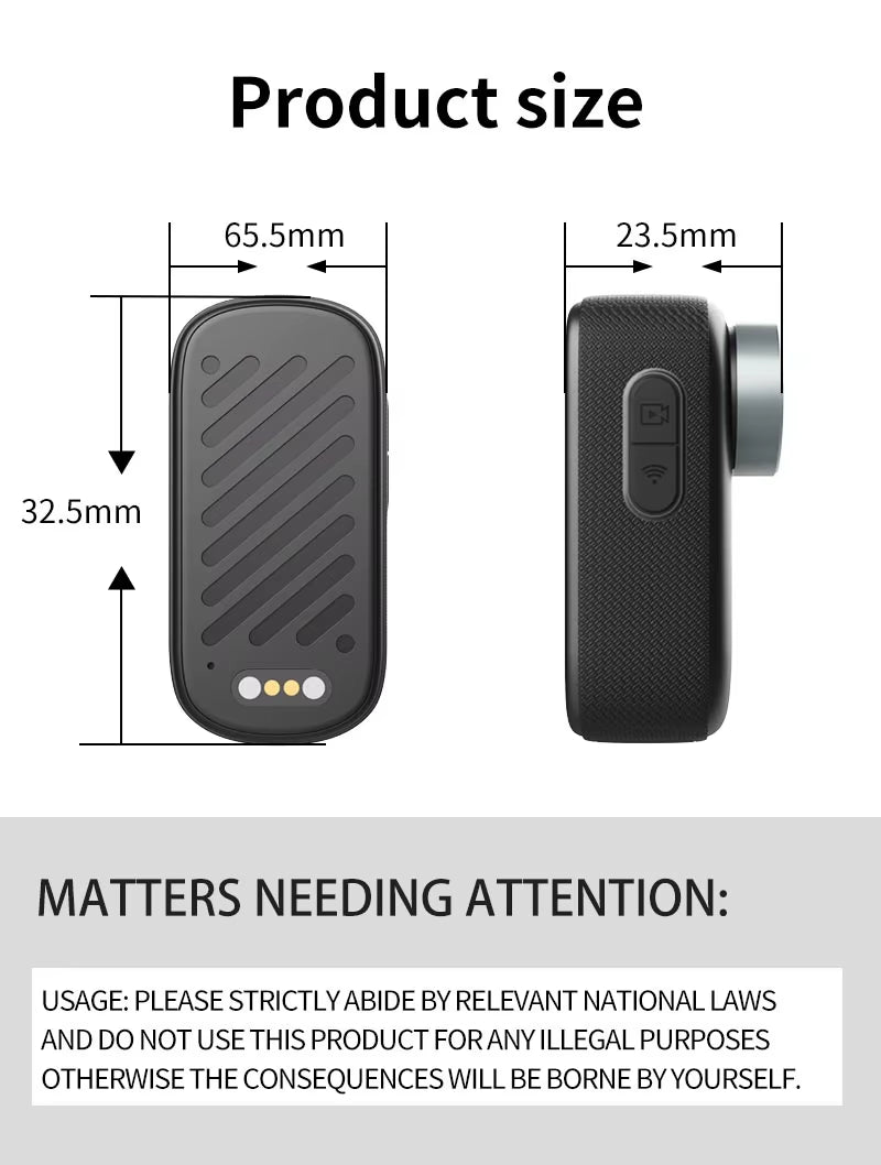 Mini Wifi Thumb Action Camera 4K Magnetic Sports Camera for Go Pro Style 360 Cycling Pov Recording Bodycam Thumb Action Camera S